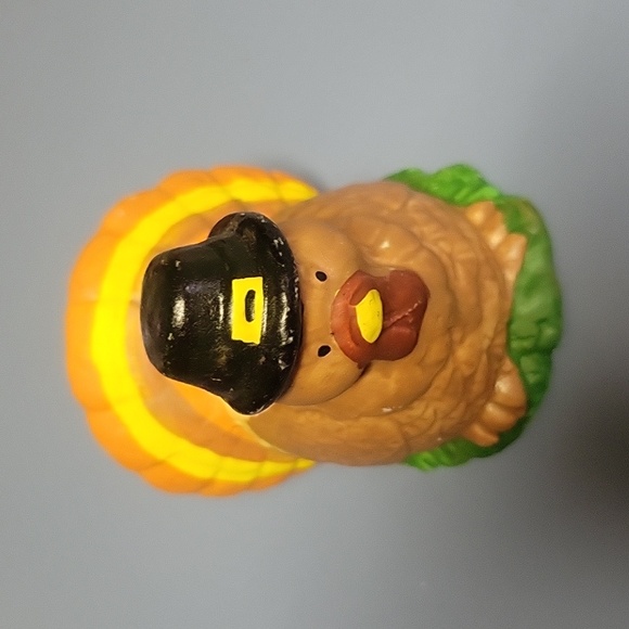 Hand painted turkey candle sticks and white candles - Picture 3 of 10